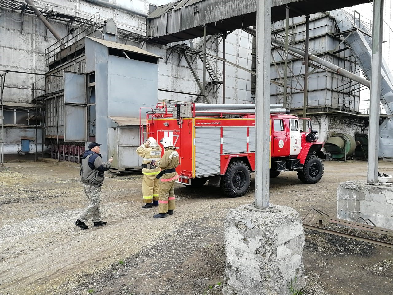 Верхне-Донское управление Ростехнадзора проверило готовность ООО  «Кореневский элеватор» к действиям по локализации и ликвидации последствий  аварий